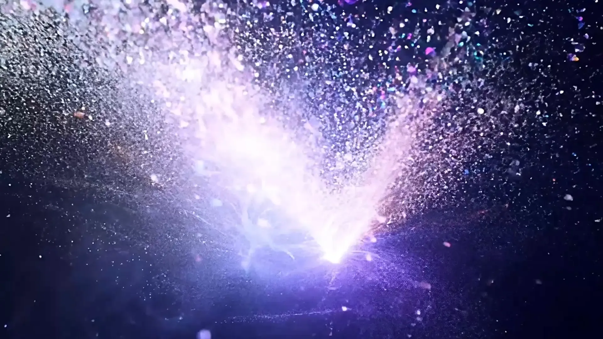 Colorful Particle Explosion Overlay for Title Animation